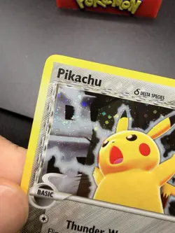 Pokemon Pikachu TCG Delta Species Holo Black Star Promo Card 35 NM Swirl - Image 2