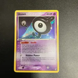 Pokemon TCG 2005 Unown (J) J/28 Unseen Forces Holo - Image 1