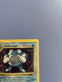 Poliwrath 13/102 Shadowless Holo Rare Base Set Pokemon Card Moderately Played - Image 4