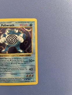 Poliwrath 13/102 Shadowless Holo Rare Base Set Pokemon Card Moderately Played - Image 5