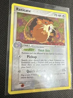 Pokemon Card - Raticate FireRed & LeafGreen 48/112 Reverse Holo With Swirl (LP) - Image 3