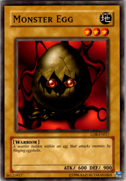 Monster Egg - LOB-EN017 - NM - Common - Unlimited - Yugioh - Original 1996 - Image 1