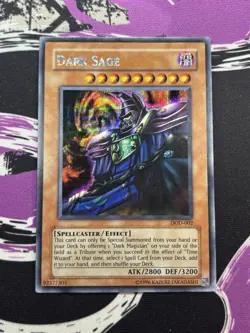 Yugioh Dark Sage DOD-002 Prismatic Secret Rare Dawn of Destiny NM - Image 1