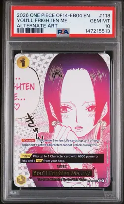One piece Op14-118 You’ll Frighten Me Alternate Art PSA 10 FIRST ONE - Image 1