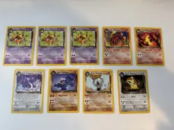Vintage Pokemon Team Rocket Lot – Dark Dragonair Machamp Kadabra + More 9 Cards - Image 1