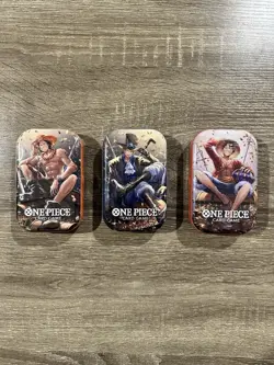 One Piece Card TCG Vol 2 Mini Tin - 4 Sets of 3 + 2 Sabo Tins - (TS-O2, OP-13) - Image 1