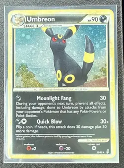 Pokemon TCG Umbreon 22/95 Call of Legends Reverse Holo Card LP - Image 2