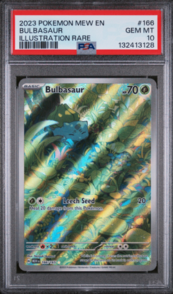 Pokemon Bulbasaur Scarlet&Violet Holo Illustration Rare Card 166/165 - PSA 10 - Image 1
