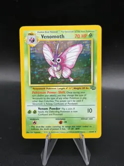 Venomoth Holo Rare 13/64 Jungle Set WOTC Pokemon Card LP EM3 - Image 1