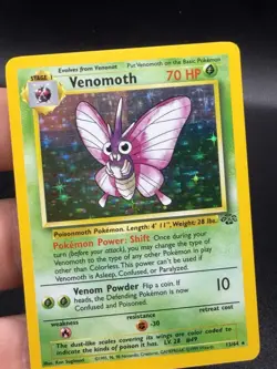 Venomoth Holo Rare 13/64 Jungle Set WOTC Pokemon Card LP EM3 - Image 2