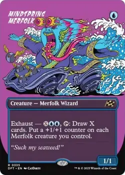 Mindspring Merfolk (Borderless) R Aetherdrift #335 NM Normal - Image 1