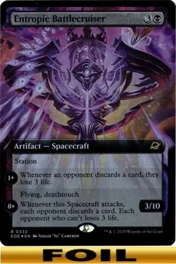 Entropic Battlecruiser - FOIL EXTENDED ART - Edge of Eternities - NM MTG - Image 1
