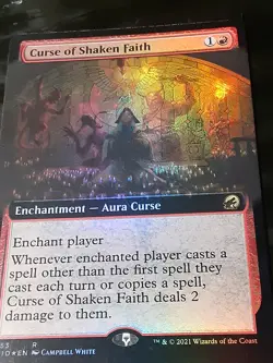 Curse of Shaken Faith Extended Art FOIL , Innistrad MH, LP , MTG , FREE SHIPPING - Image 4