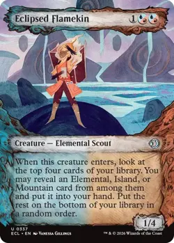 MtG Eclipsed Flamekin U 0337 Lorwyn Eclipsed Regular Uncommon Showcase - Image 1