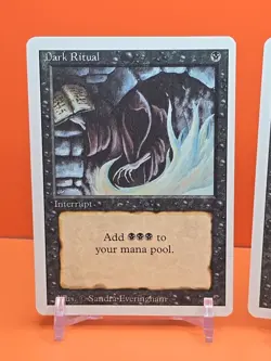 ⚫⚫⚫ (2) 1994 MAGIC The Gathering DARK RITUAL REVISED 3RD EDITION PLAYED⚫⚫⚫ - Image 2