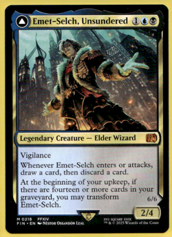 EMET-SELCH, UNSUNDERED - HADES, SORCERER OF ELD FINAL FANTASY FIN MYTHIC MTG 218 - Image 1