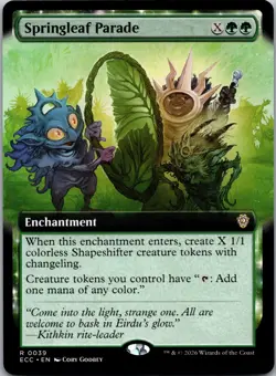 Springleaf Parade (Extended Art) Commander: Lorwyn Eclipsed Regular - Image 1