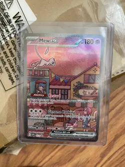 Mew ex SVP 053 Pokemon TCG Scarlet Violet 151 Black Star Promo Full Art Card - Image 1