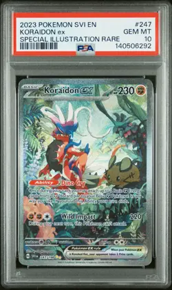 2023 Pokemon Svi EN-Scarlet & Violet Koraidon EX Holo Rare Full Art PSA 10 #247 - Image 1