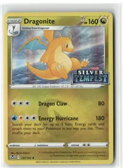POKEMON SILVER TEMPEST DRAGONITE STAMPED EU EXCLUSIVE 131/195 TCG HOLO - Image 1