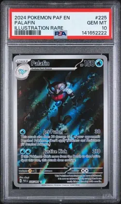 2024 POKEMON PAF EN-PALDEAN FATES 225 PALAFIN ILLUSTRATION RARE - PSA 10 - Image 1