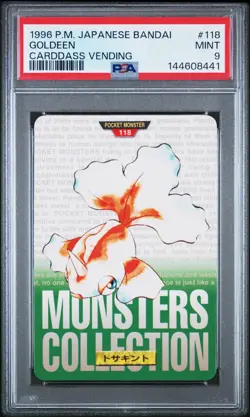 PSA 9 2026 CERT POP 24 GOLDEEN 1996 POKEMON JAPANESE BANDAI CARDDASS VENDING 118 - Image 1