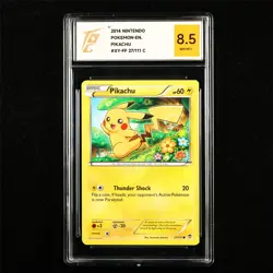 TQG 8.5 NM-MT+ 2014 Pokemon ENG Pikachu 27/111 C - Image 1