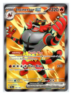 Pokemon TCG - Incineroar ex - SV05: Temporal Forces 187/162 Ultra Rare - Image 1