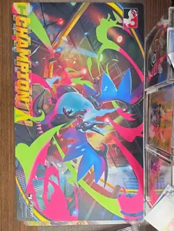 Mega Charizard X League Cup Champion Playmat Play Pokemon Trophy - Image 1