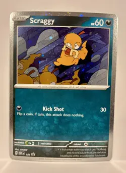 Scraggy 186 SVP Black Star Promo Holo Pokemon TCG NM - Image 1