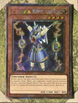 YuGiOh THUNDER KING RAI-OH Platinum Secret Rare RA03-EN206 - Image 2