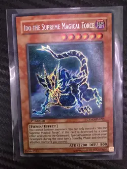 Yugioh: 1st Edition Ido the Supreme Magical Force (Secret Rare) CRMS-EN096 NM - Image 1