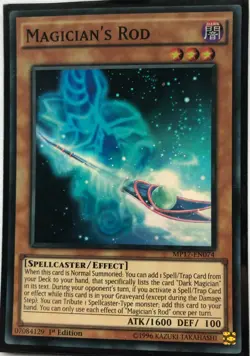 Yu-Gi-Oh! TCG Magician's Rod MP17-EN074 Super Rare 1st Edition Near Mint - Image 1