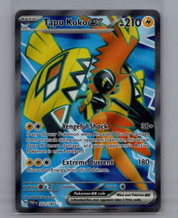 Tapu Koko ex 222/182 - Pokemon TCG Paradox Rift Full Art Ultra Rare Card NM - Image 1