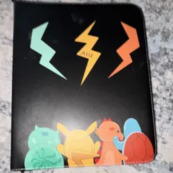 Pokemon TCG Binder Lot Holo & Regular Cards Full Art Pikachu Mewtwo Lycanroc - Image 1