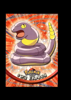 Ekans : 1999 Topps Pokemon TV Animation Black Logo Card #23 + Fast FREE Ship - Image 1