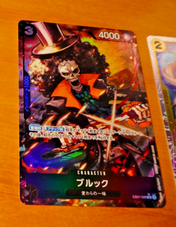 ONE PIECE JAPANESE CARD SUPER RARE HOLO GAME CARTE BROOK EB01-046 Alt Art MINT - Image 1