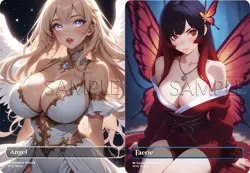 2-Sided Card - Angel / Faerie Token - Fanart Borderless - EDH / Playtest - Image 1