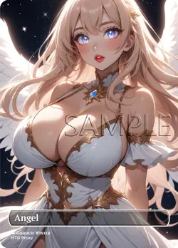 2-Sided Card - Angel / Faerie Token - Fanart Borderless - EDH / Playtest - Image 2