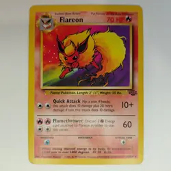 Flareon 19/64 Jungle Non-Holo Pokemon TCG Trading Card Sleaved Since 1999 - Image 1