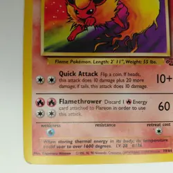 Flareon 19/64 Jungle Non-Holo Pokemon TCG Trading Card Sleaved Since 1999 - Image 4