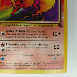 Flareon 19/64 Jungle Non-Holo Pokemon TCG Trading Card Sleaved Since 1999 - Image 5
