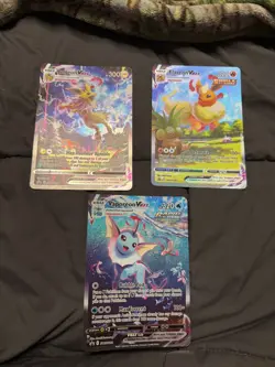 JUMBO CARD SET Vaporeon VMAX SWSH182 Jolteon VMAX SWSH184 Flareon VMAX SWSH180 - Image 1