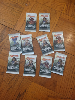 LOT OF 10 MAGIC THE GATHERING MTG BATTLE FOR ZENDIKAR SEALED BOOSTER PACK PACKS - Image 1