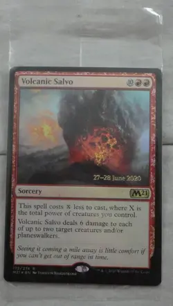 Magic The Gathering Volcanic Salvo Rare Prerelease Foil Card M21 - Image 1