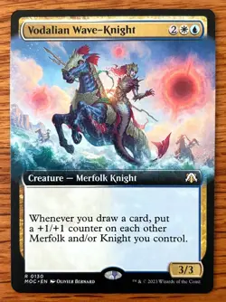 MTG Vodalian Wave-Knight NM - Extended Art - Commander March of the Machine - Image 1