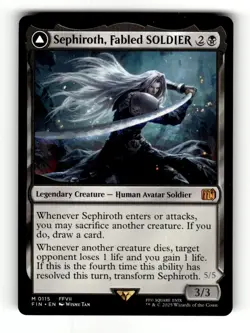 MTG Sephiroth, Fabled SOLDIER Final Fantasy Rare - Image 1