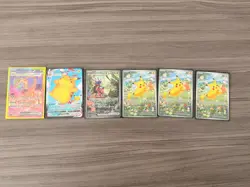 Pokemon TCG Scarlet & Violet Card Lot 6 Cards Alolan Exeggutor, Surfing Pikachu - Image 1