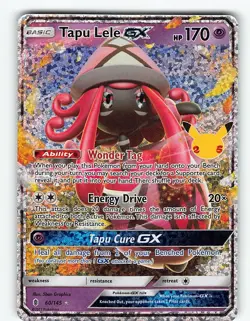 TAPU LELE GX 60/145 HOLO RARE GX GUARDIANS RISING POKEMON NM - Image 2