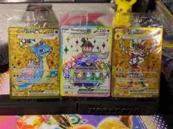 Pokemon Terapagos UPC SEALED PROMO SET Cinderace ex, Lapras ex, Terapagos ex - Image 1